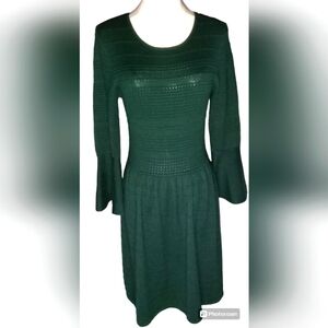 Vincent Camuto Dark Green Sweater Dress